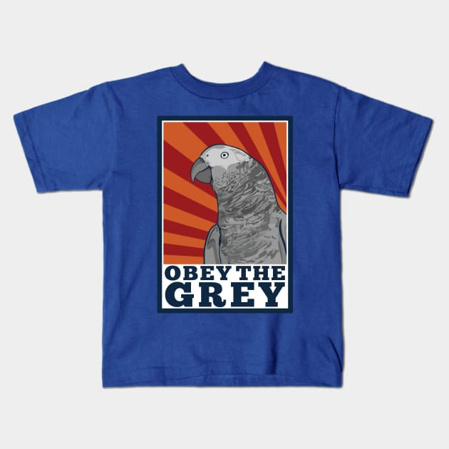 Obey the Grey Kids T-Shirt by SSArt